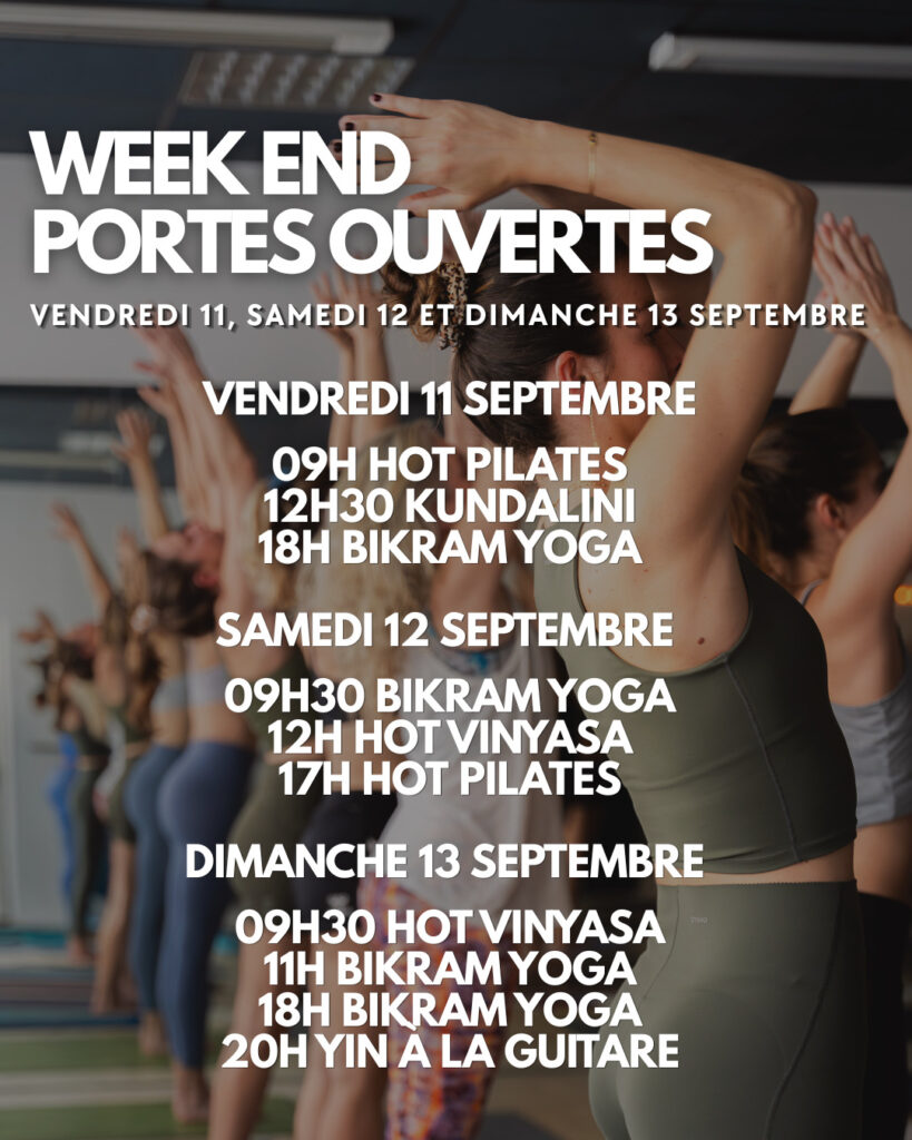 Programme des portes ouvertes 2026 au Hot Yoga Studio
